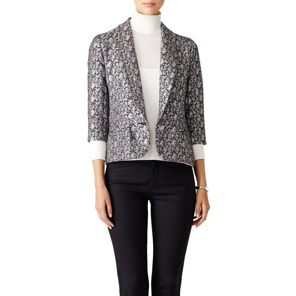 Paper Crown Silver Jacquard Blazer size S